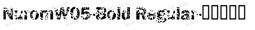 NuromW05-Bold Regular字体转换